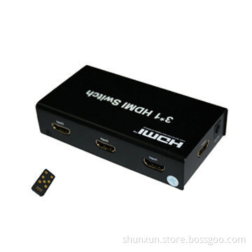 HDMI Video Switcher 3x1 with Remote Control, 1080p, 3 HDMI In, 1 HDMI Out, 3D, CECNew